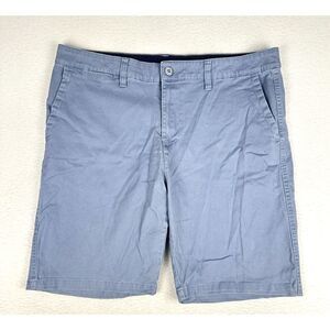 Rugby University Shorts Mens Size 38x9 Blue‎ Flat Front Pockets Stretch